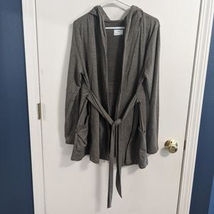 Old Navy Maternity Hooded Cardigan, size Large, muted army green.